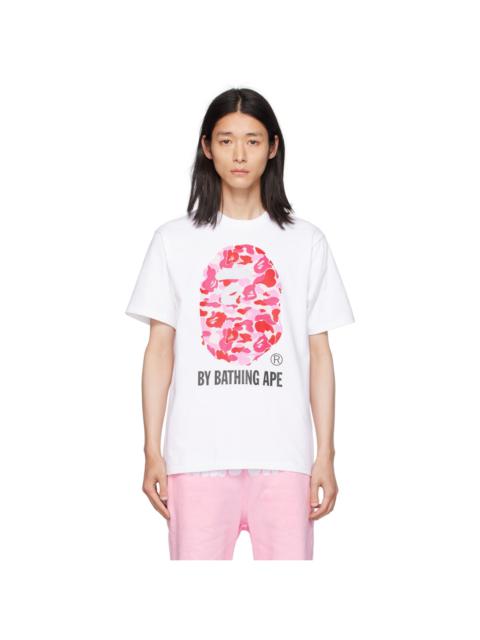 A BATHING APE® White ABC Camo College T-Shirt