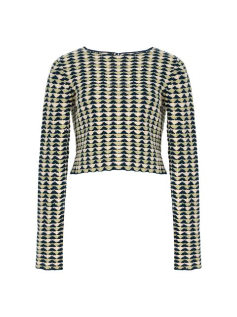 ESCVDO Exclusive Totora Cotton Knit Top blue