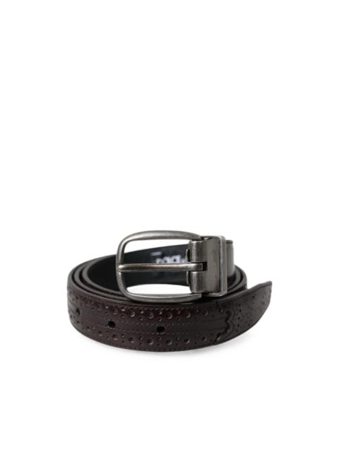 Dolce & Gabbana perforated-design belt