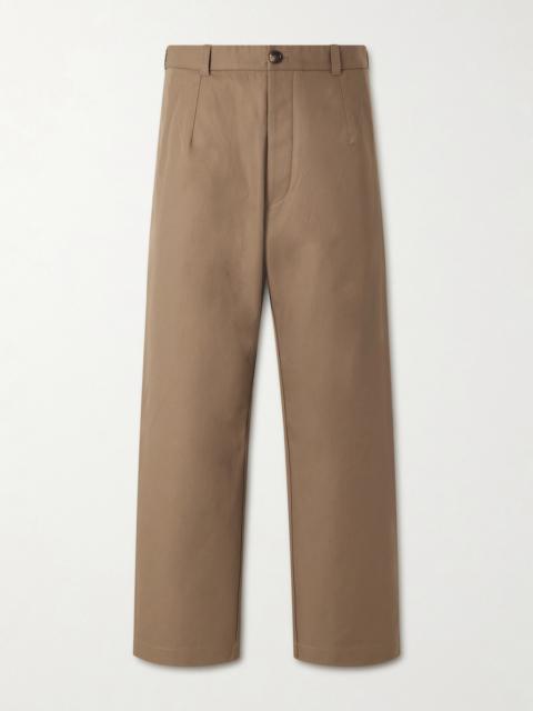 Loro Piana Fuji Cleveland Cotton-Gabardine Wide-Leg Trousers