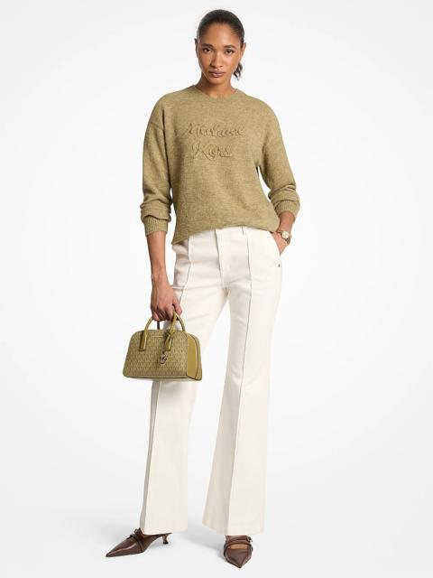 MICHAEL KORS Logo Appliqué Knit Sweater