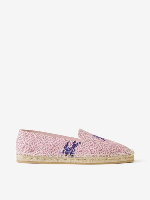 Burberry EKD Monogram Cotton Espadrilles