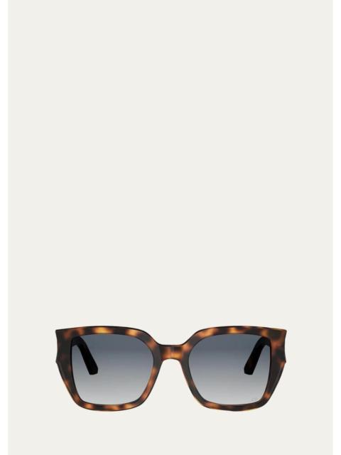 Dior Glow S1I 53MM Square Sunglasses