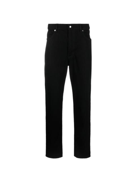 mid-rise tapered-leg trousers