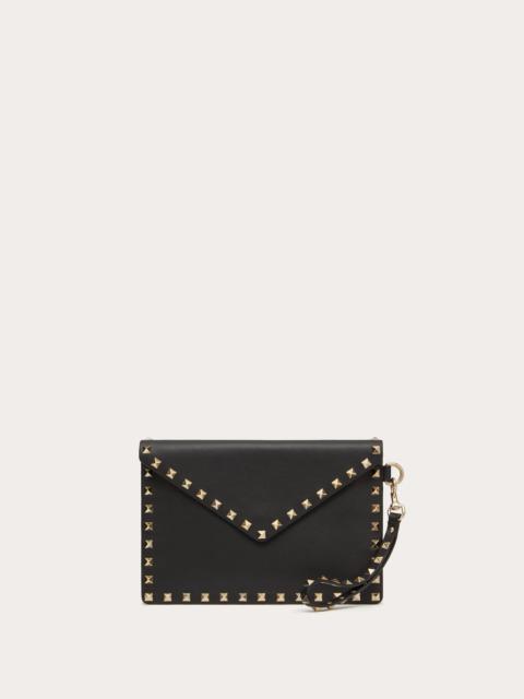 Valentino ROCKSTUD CALFSKIN POUCH