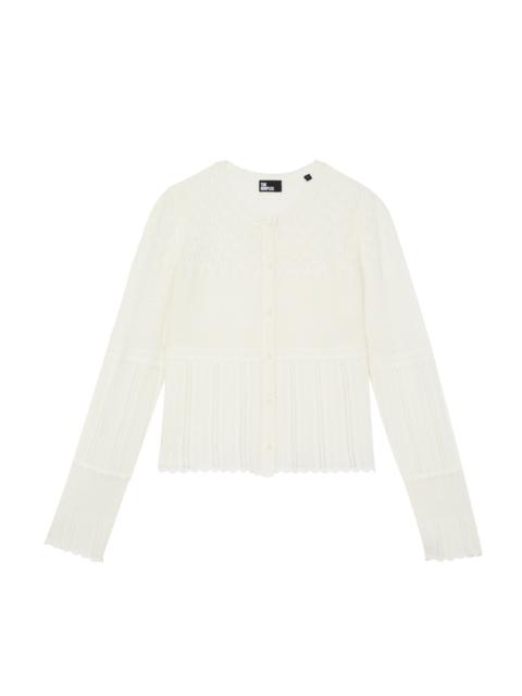 The Kooples ECRU OPENWORK CARDIGAN