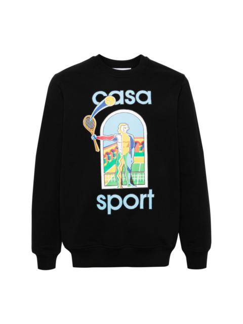 CASABLANCA Le Jeu organic-cotton sweatshirt