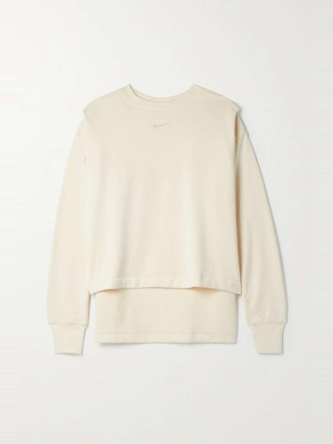 Nike Sportswear Essentials embroidered cotton-jersey sweatshirt