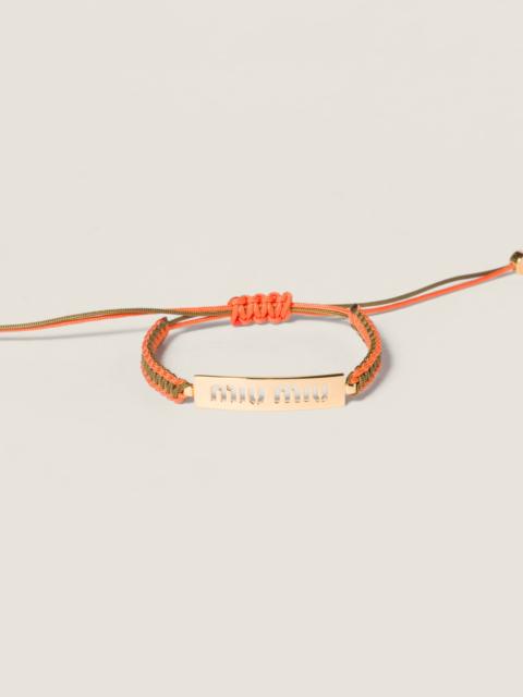 Miu Miu Cotton and metal bracelet