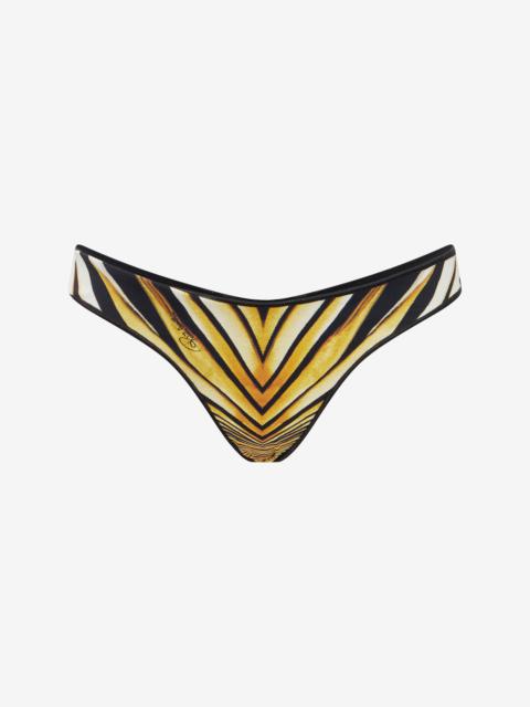 Roberto Cavalli Ray Of Gold Print Bikini Bottom
