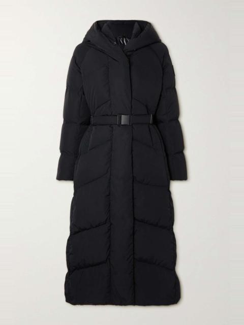 Marlow hooded belted quilted Ventera down parka