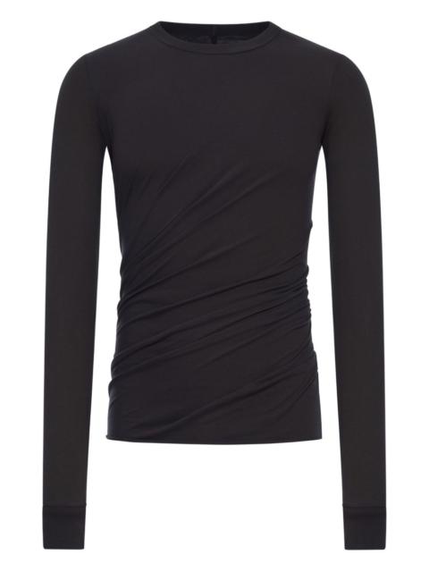 long-sleeve draped T-shirt