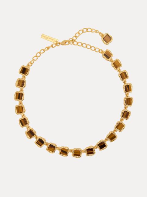 Oscar de la Renta SQUARE STONE NECKLACE