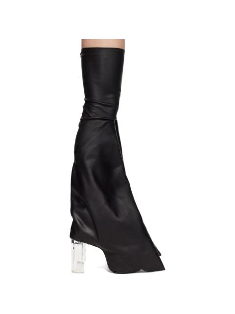 Rick Owens Black Hollywood Taco Kiss Tall Boots