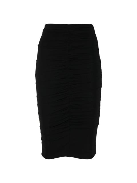 draped-design pencil skirt