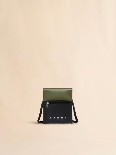 Marni DEEP GREEN AND BLACK TRIBECA SHOULDER BAG