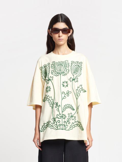 Nanushka Big Embroidered Cotton-Jersey T-Shirt