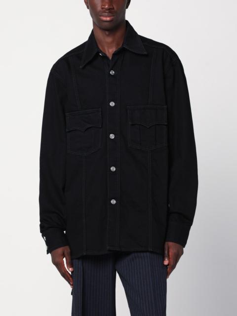 NAMACHEKO Black denim shirt jacket