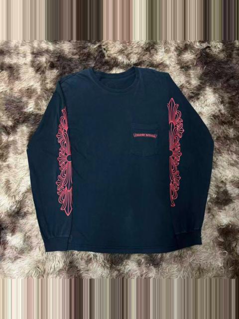 Chrome Hearts Chrome Hearts Black Red Kirin Arm Dark Pattern Horseshoe Long Sleeve Top