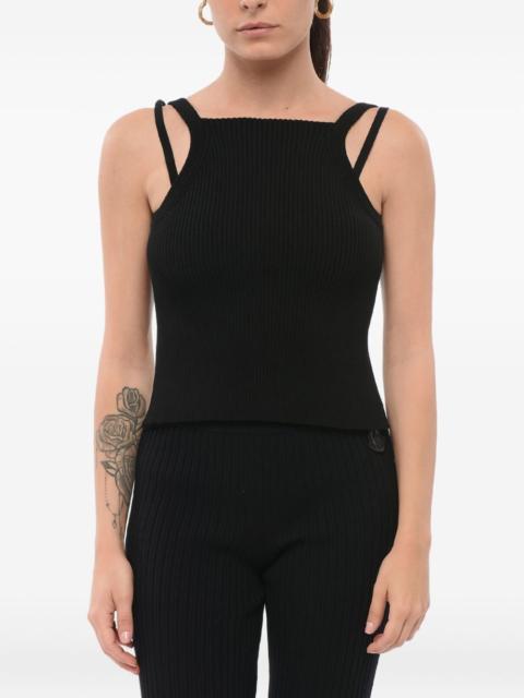 GIORGIO ARMANI layered ribbed top