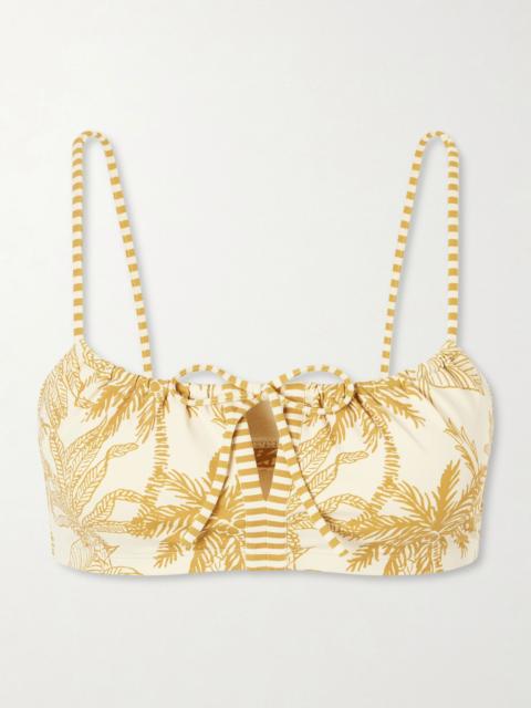ERES Reve printed bikini top Yellow