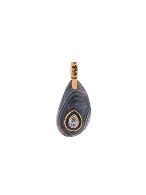 DEZSO Agate Diamond Mussel Shell Charm