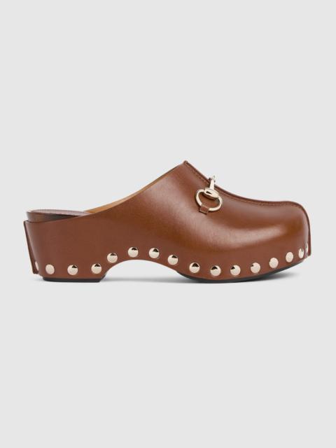 GUCCI Women's platform clog with Horsebit