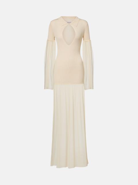AYA MUSE Calla cutout ribbed maxi dress
