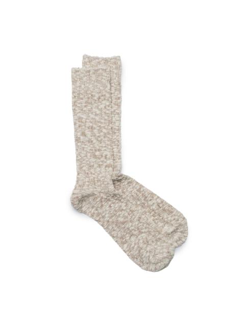ANONYMOUSISM Anonymous Ism Light Slub Crew Sock Beige