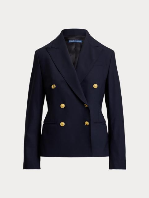 Polo Ralph Lauren Double-Breasted Stretch-Wool Crop Blazer