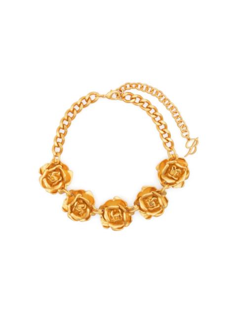 Blumarine rose-charm choker necklace