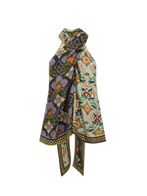 ALÉMAIS Cece Spliced Silk Top