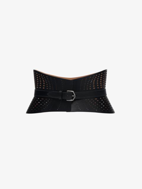 Alaïa NEO BUSTIER BELT IN OPTICAL PERFO LUX CALFSKIN