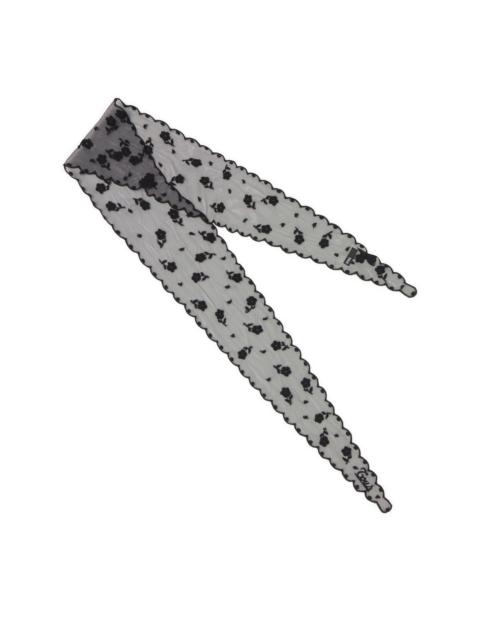 TOUS Black embroidered Scarf TOUS Daisy