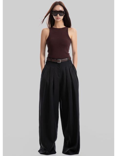 The Frankie Shop Temse Backless Knit Top - Burgundy