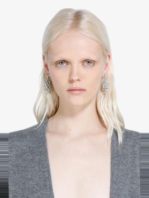 N°21 CRYSTAL-EMBELLISHED DROP EARRINGS