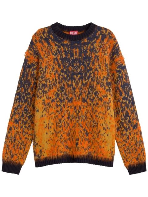 Diesel patterned intarsia-knit jumper