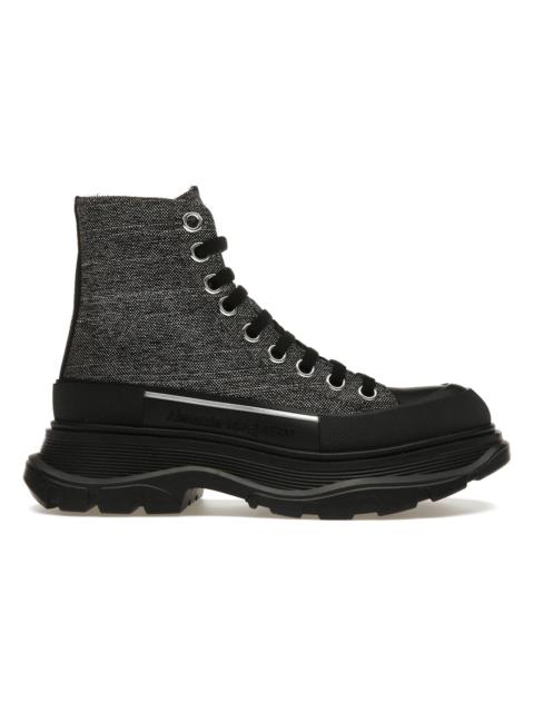 Alexander McQueen Alexander McQueen Tread Slick Lace Up Boot Black Silver (Women's)