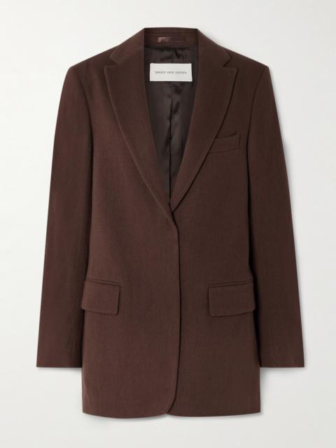 Dries Van Noten Brushed Wool-blend Twill Blazer