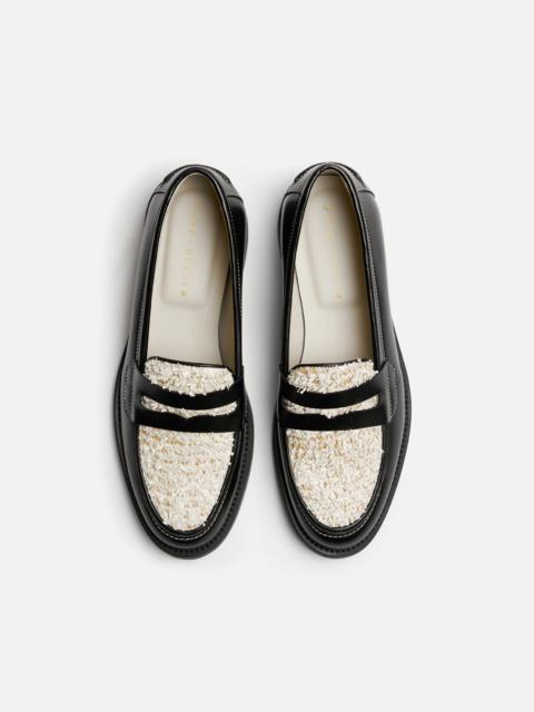 DUKE + DEXTER Wilde Black + White Habana Penny Loafer - Women's