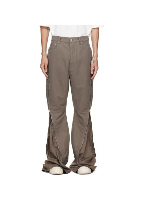 Rick Owens Gray Tower Bolan Banana Trousers