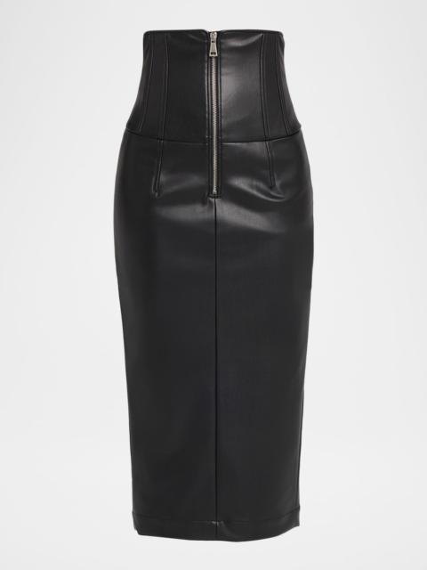 VERSACE JEANS COUTURE Faux Leather Corset Skirt
