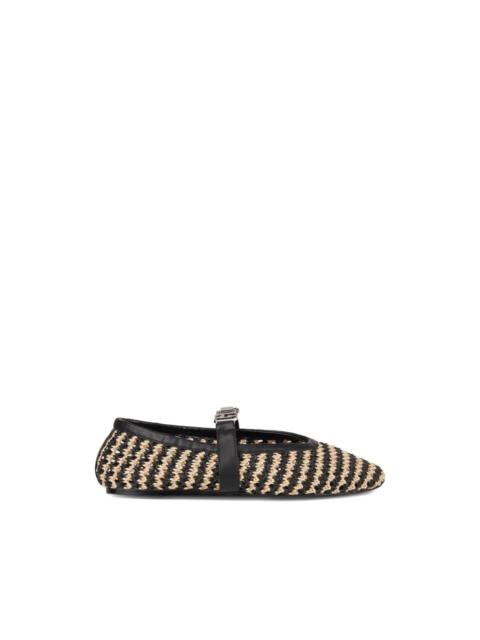 GCDS woven ballet flats
