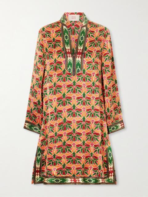EMPORIO SIRENUSE Liora Jewelry Mare Printed Silk-satin Coverup