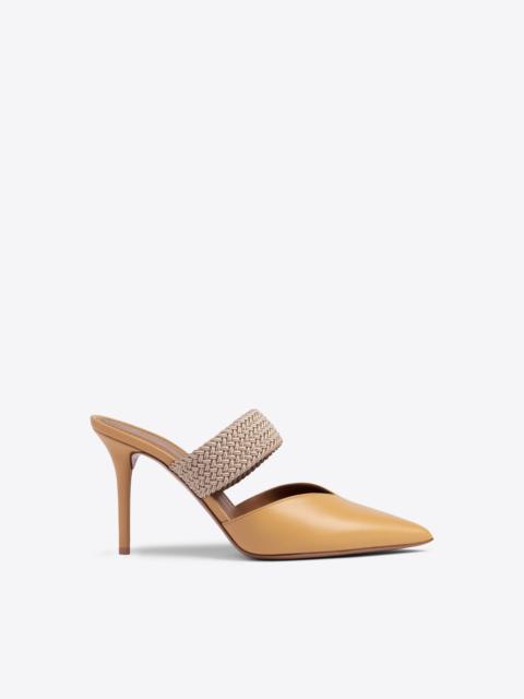 MALONE SOULIERS Maisie 85 Beige Leather Mules