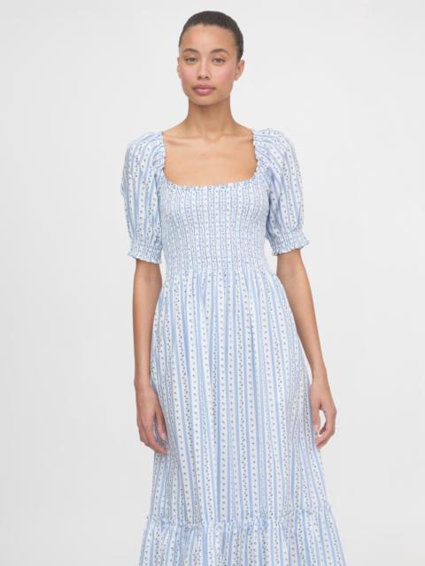 Hill House Home The Louisa Nap Dress - Blue Petal Stripe