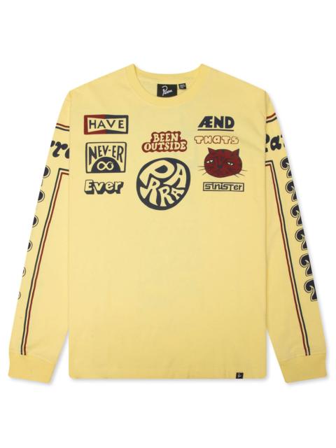 by Parra NEVER SINISTER L/S T-SHIRT - YELLOW