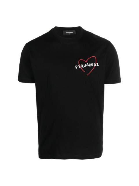 heart logo-print T-shirt