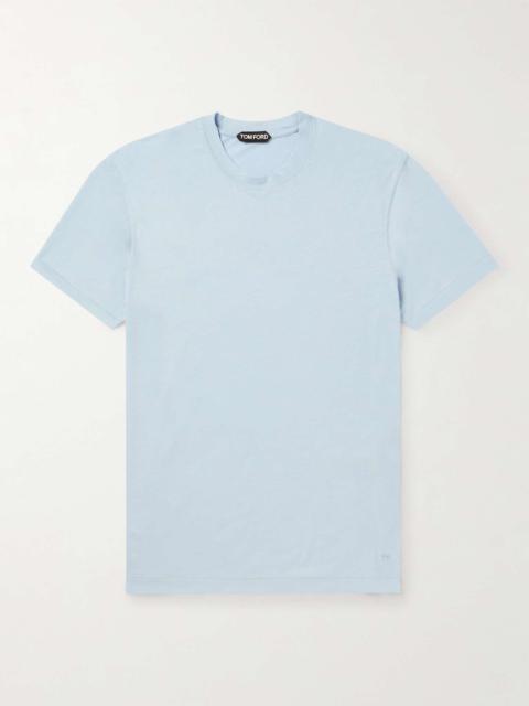 Logo-Embroidered Lyocell and Cotton-Blend Jersey T-Shirt