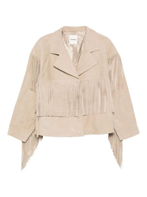 Sandro fringed suede jacket